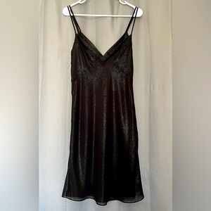 A|X Armani Exchange Shimmery Slip Dress Sz 10 Classic Sexy Little Black …